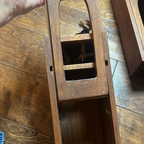 Wooden Rustic Wine Bottle Gift Boxes - Picture 3 of 4